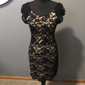 MILLIBON Black Lace Dress